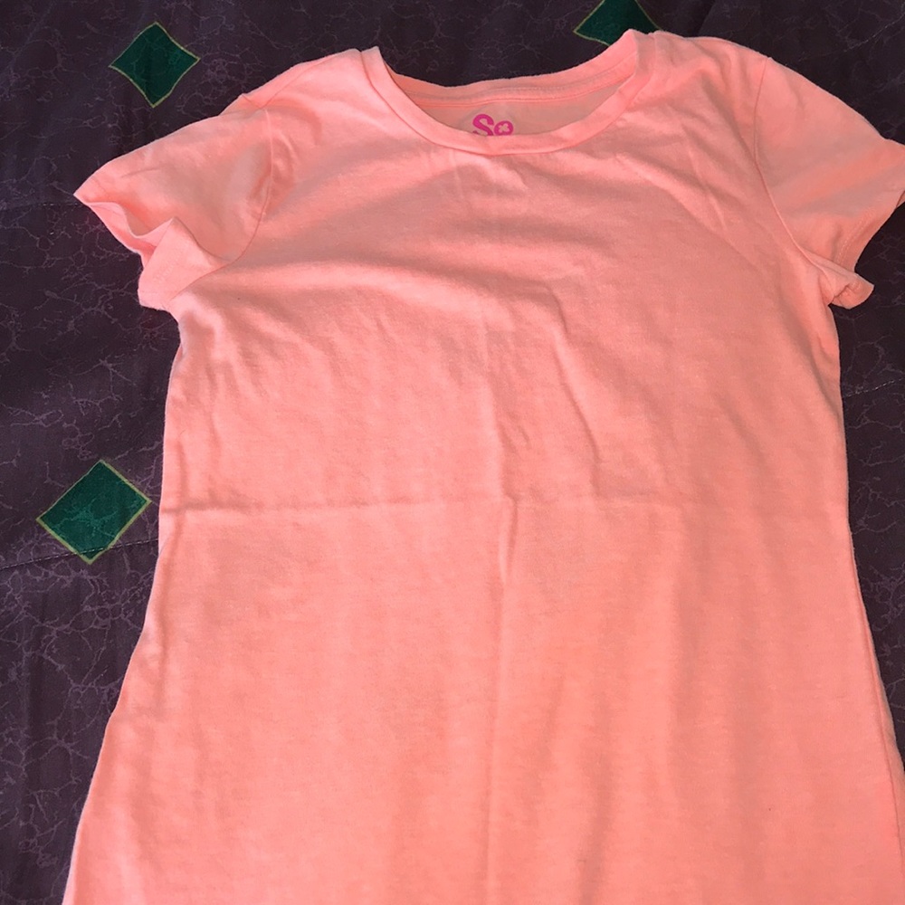 Orange scoop neck t shirt